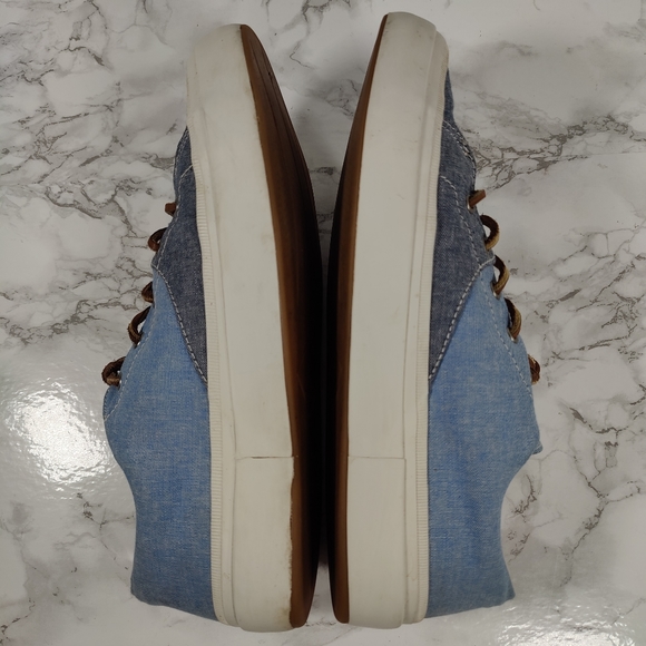 Sperry Topsider Haven Chambray Lace Up Sneakers Size 8 - Picture 8 of 9
